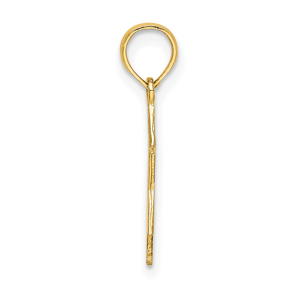 14K Gelbgold Poliert Stern Of David Charm