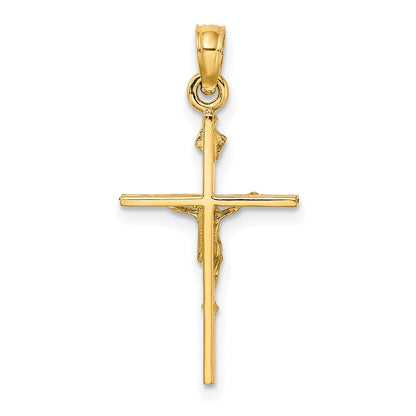 14K Gelbgold Inri Kruzifix Charm