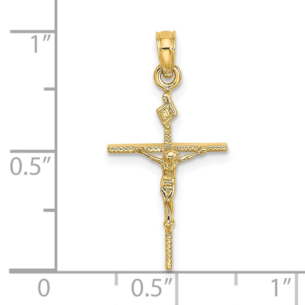 14K Gelbgold Inri Kruzifix Charm