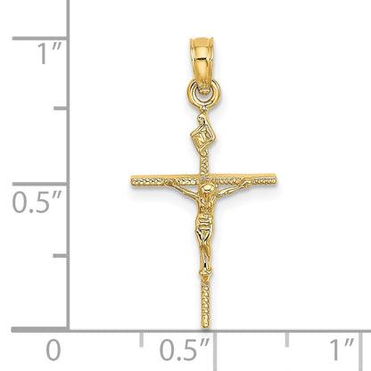 14K Gelbgold Inri Kruzifix Charm