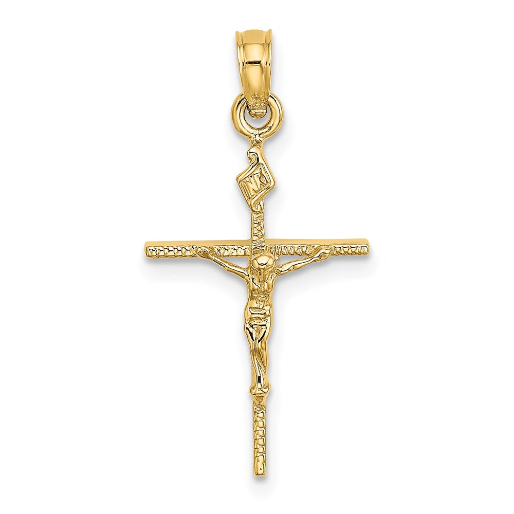 14K Gelbgold Inri Kruzifix Charm