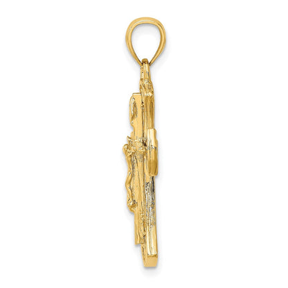 14K Gelbgold Kruzifix-Charm