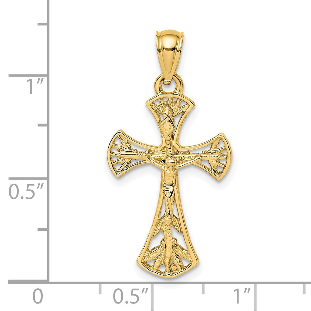 14K Gelbgold Kruzifix-Charm