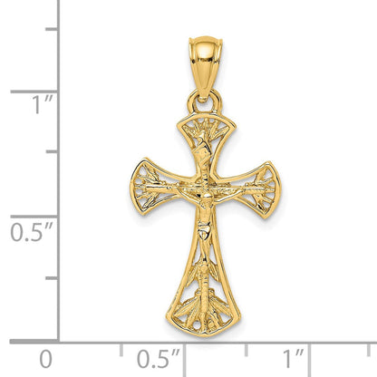 14K Gelbgold Kruzifix-Charm