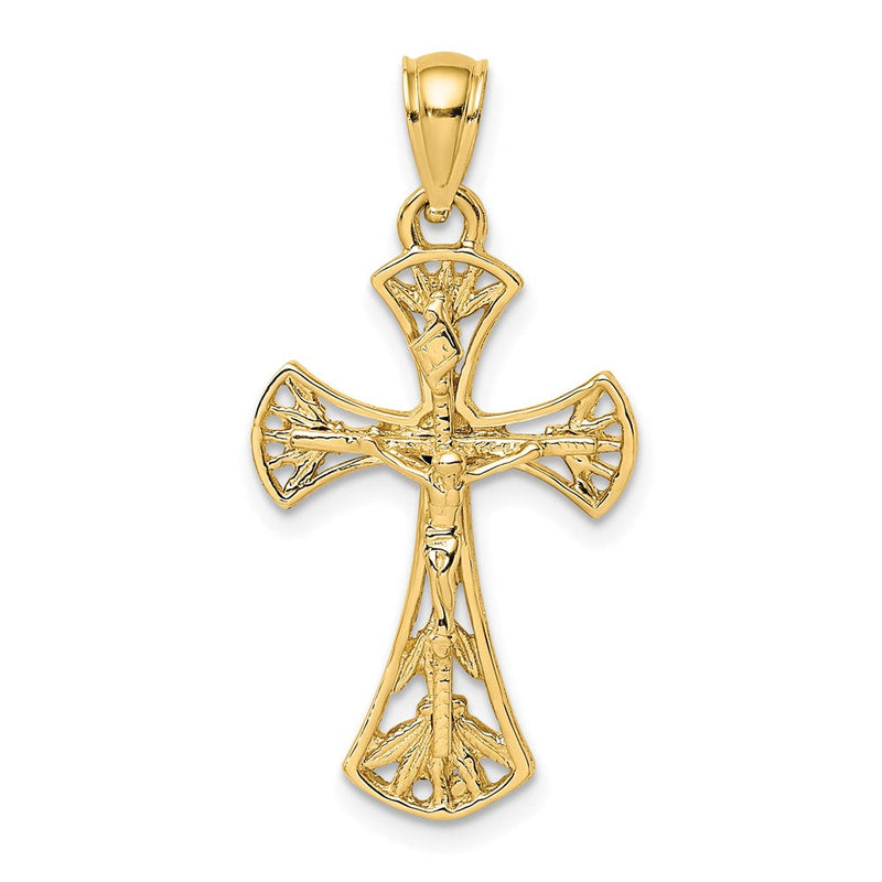 14K Gelbgold Kruzifix-Charm