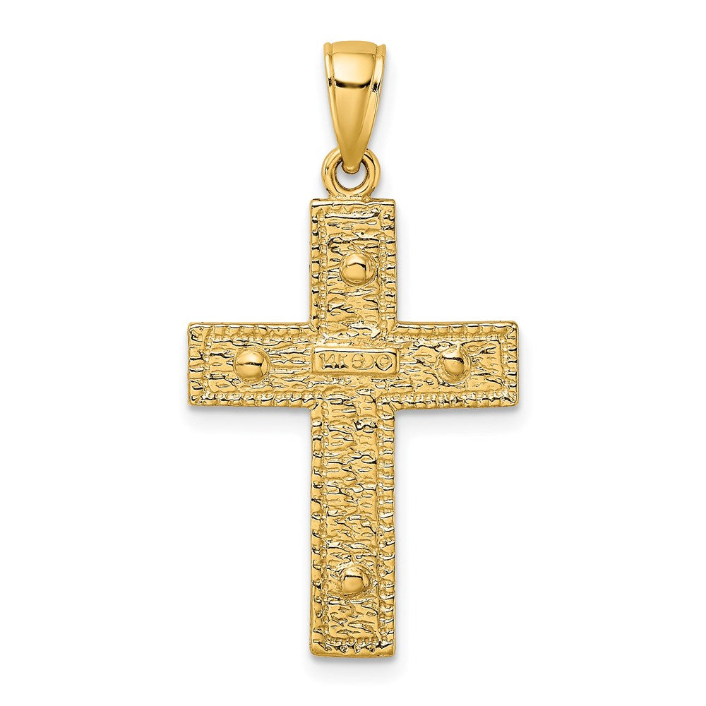 14K Gelbgold 2-D Kreuz-Charm