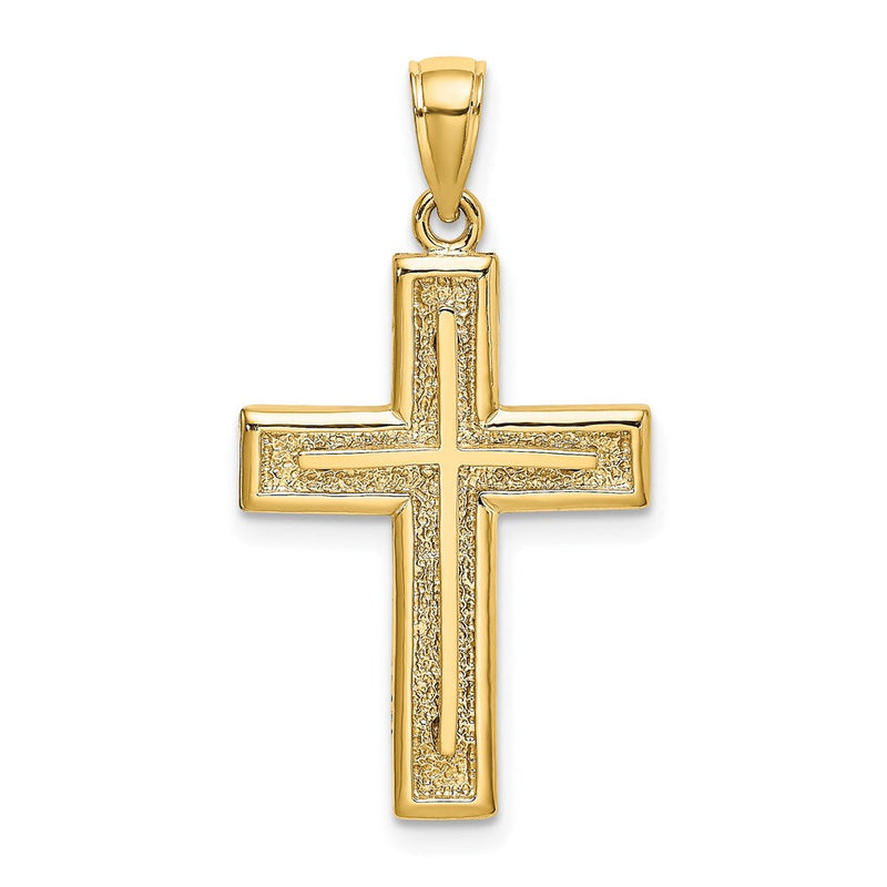 14K Gelbgold 2-D Kreuz-Charm