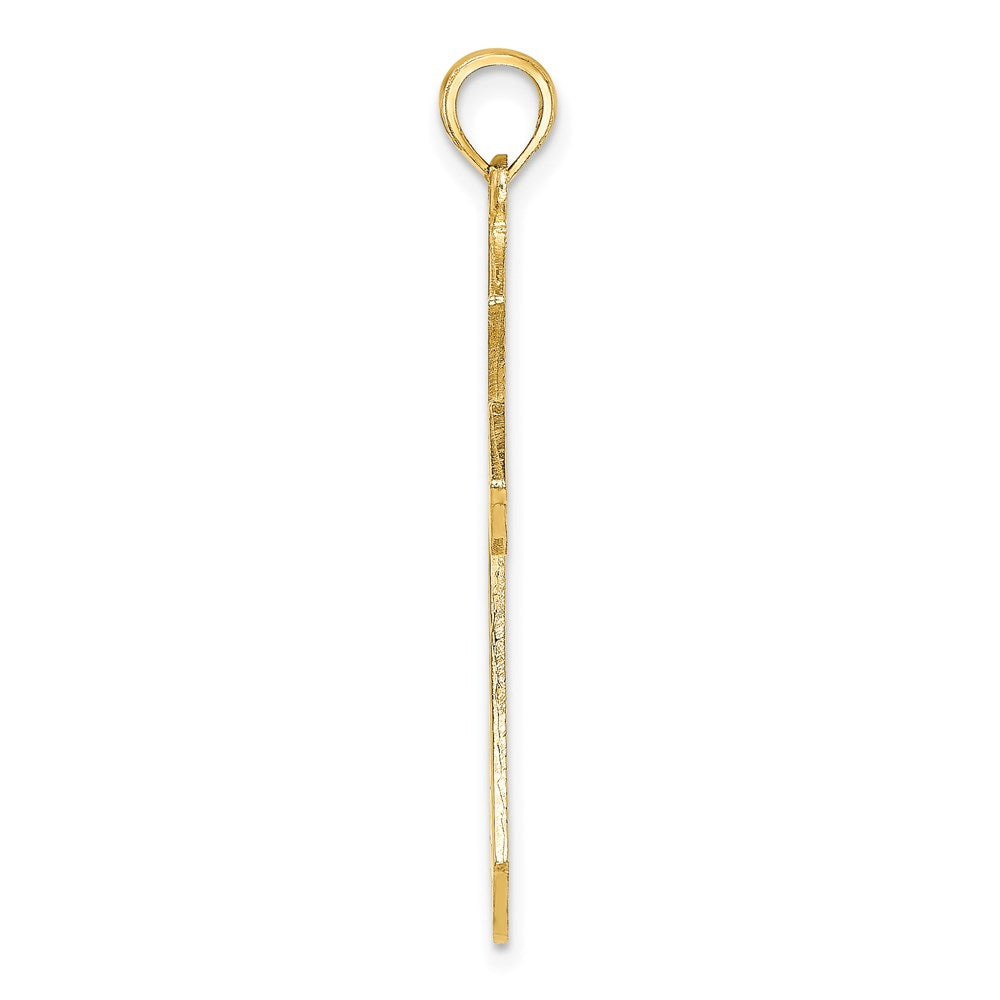 14K Gelbgold Filigran Kreuz Charm