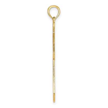 14K Gelbgold Filigran Kreuz Charm