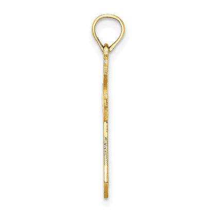 14K Gelbgold Filigran Kreuz Charm