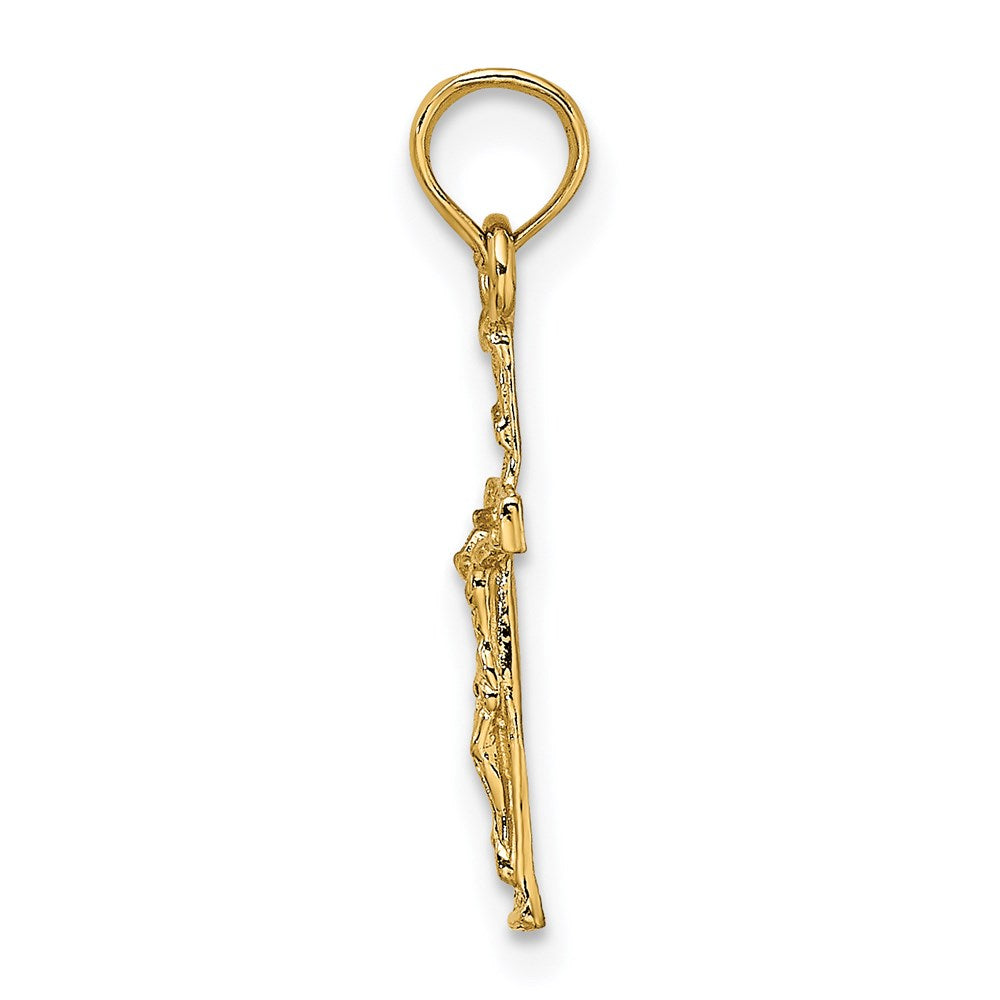 14K Gelbgold Mini Kruzifix Charm