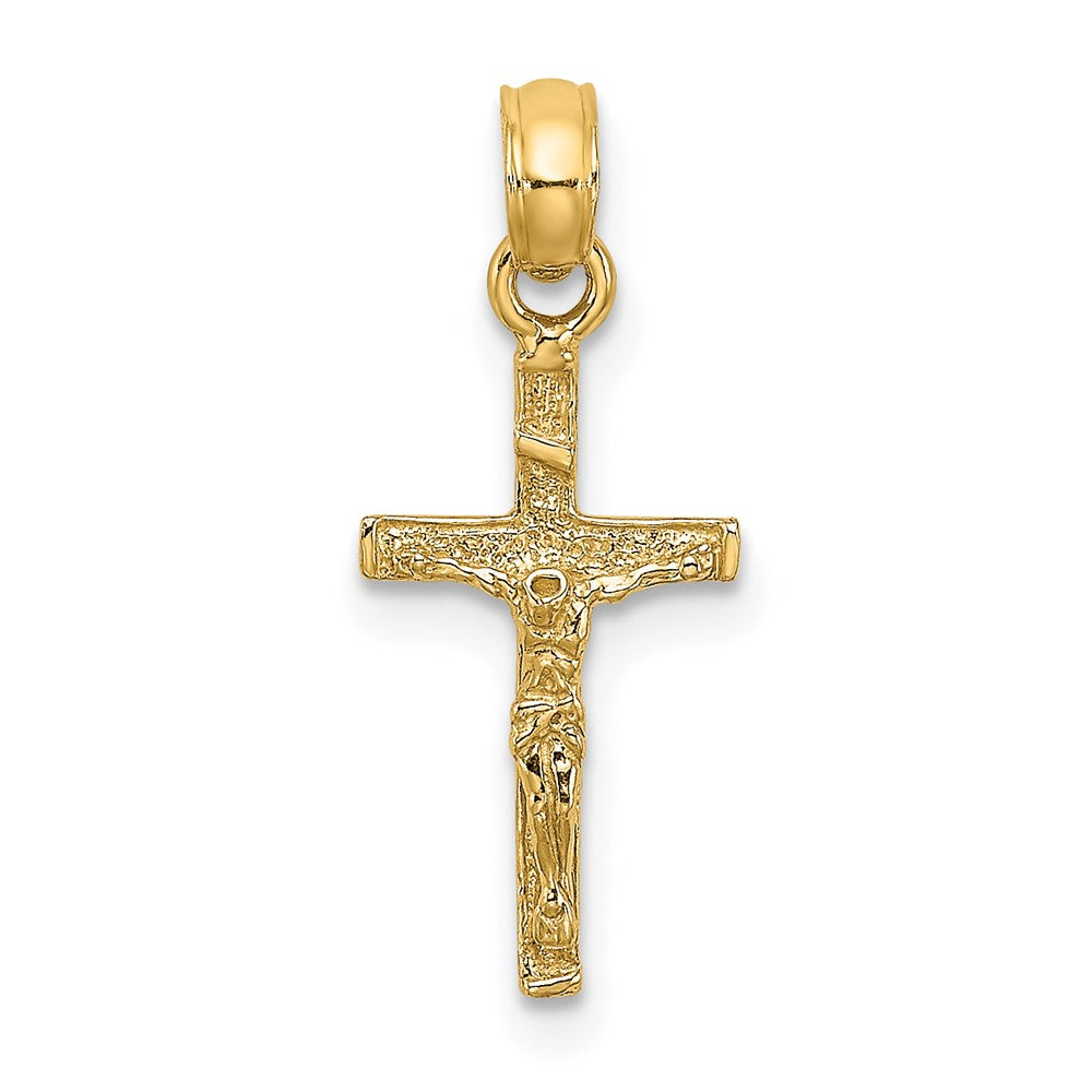 14K Gelbgold Mini Kruzifix Charm