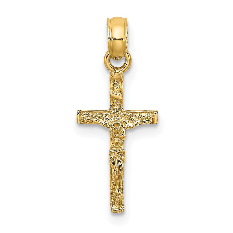 14K Gelbgold Mini Kruzifix Charm