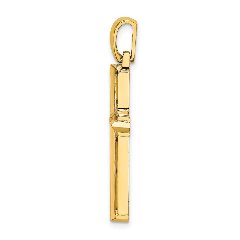 14K Gelbgold Polierter Kreuz-Charm