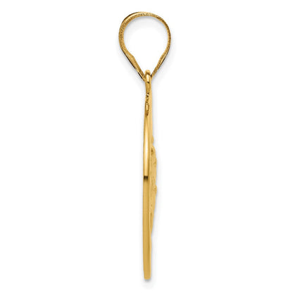 14K Gelbgold Polierter Sankt-Christopherus-Münzcharm