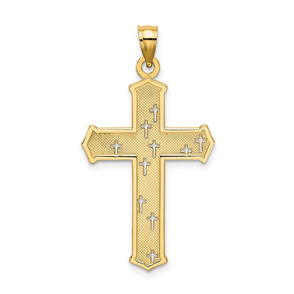 Charm „Kreuz mit Pfeilspitzen und Kreuzakzenten" aus 14K Gelbgold