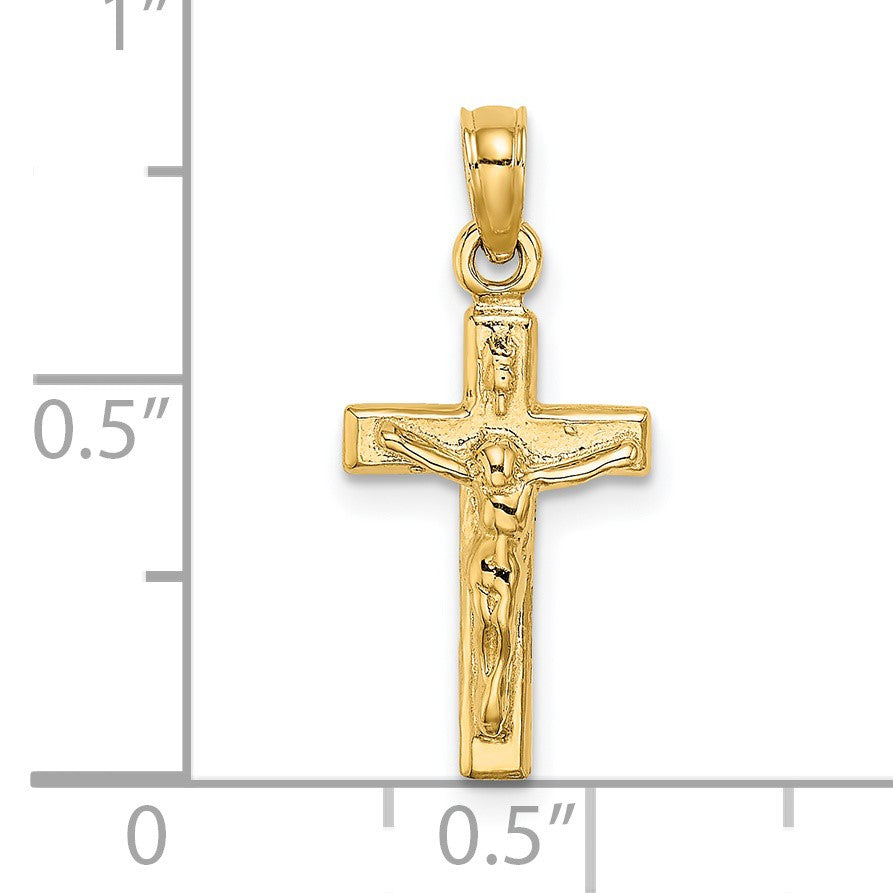 14K Gelbgold Kruzifix Anhänger