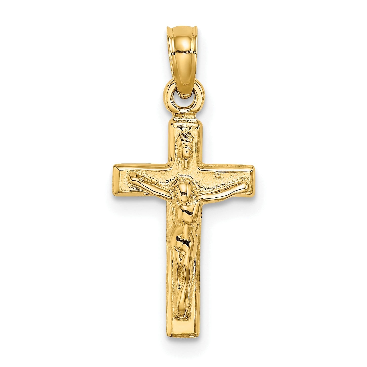 14K Gelbgold Kruzifix Anhänger