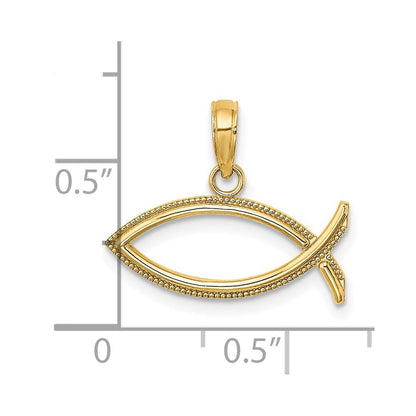14K Gelbgold Ichthus Charm