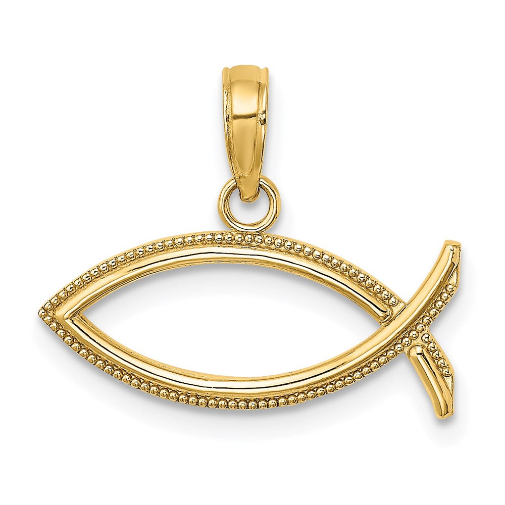 14K Gelbgold Ichthus Charm