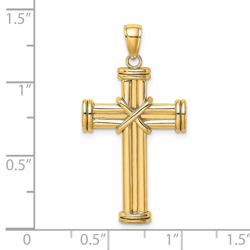 14K Gelbgold Polierter Kreuz-Anhänger