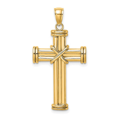 14K Gelbgold Polierter Kreuz-Anhänger