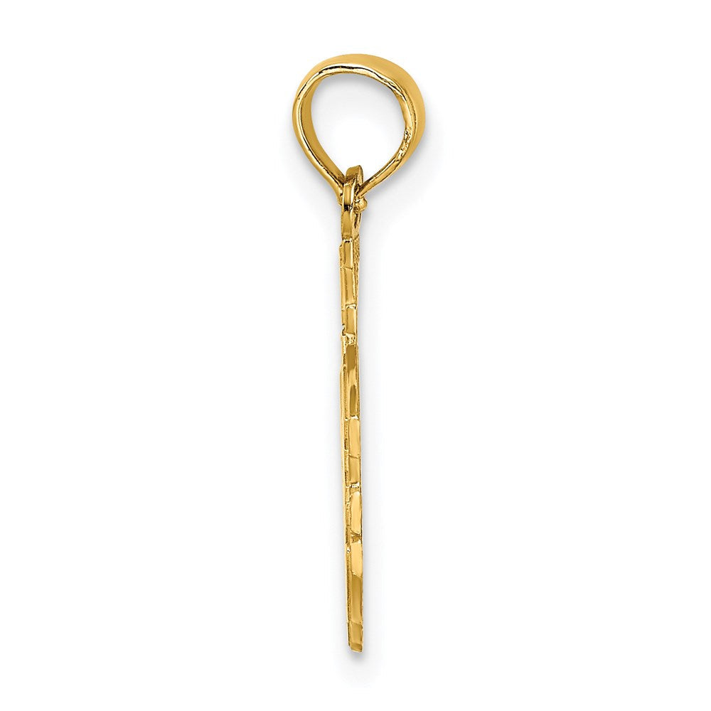 14K Gelbgold I Liebe Jesus Kreuz Charm