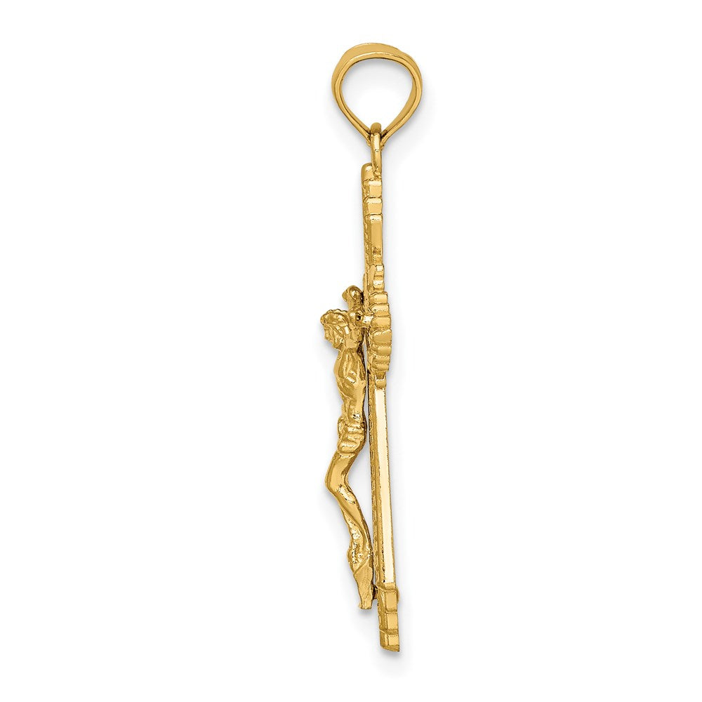 Diamantierter Kruzifix-Charm aus 14K Gelbgold