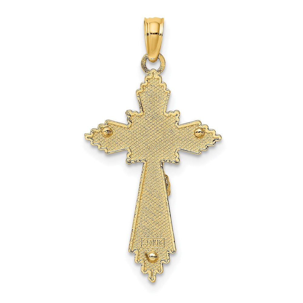 Diamantierter Kruzifix-Charm aus 14K Gelbgold