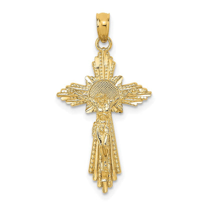 Diamantierter Kruzifix-Charm aus 14K Gelbgold