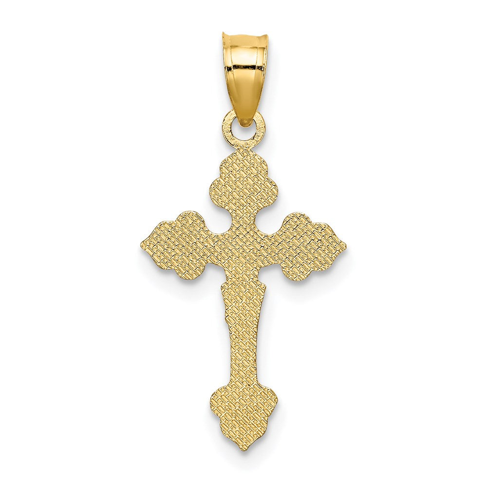 14K Gelbgold Kruzifix mit Fantasie Tips Charm