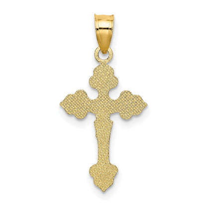 14K Gelbgold Kruzifix mit Fantasie Tips Charm
