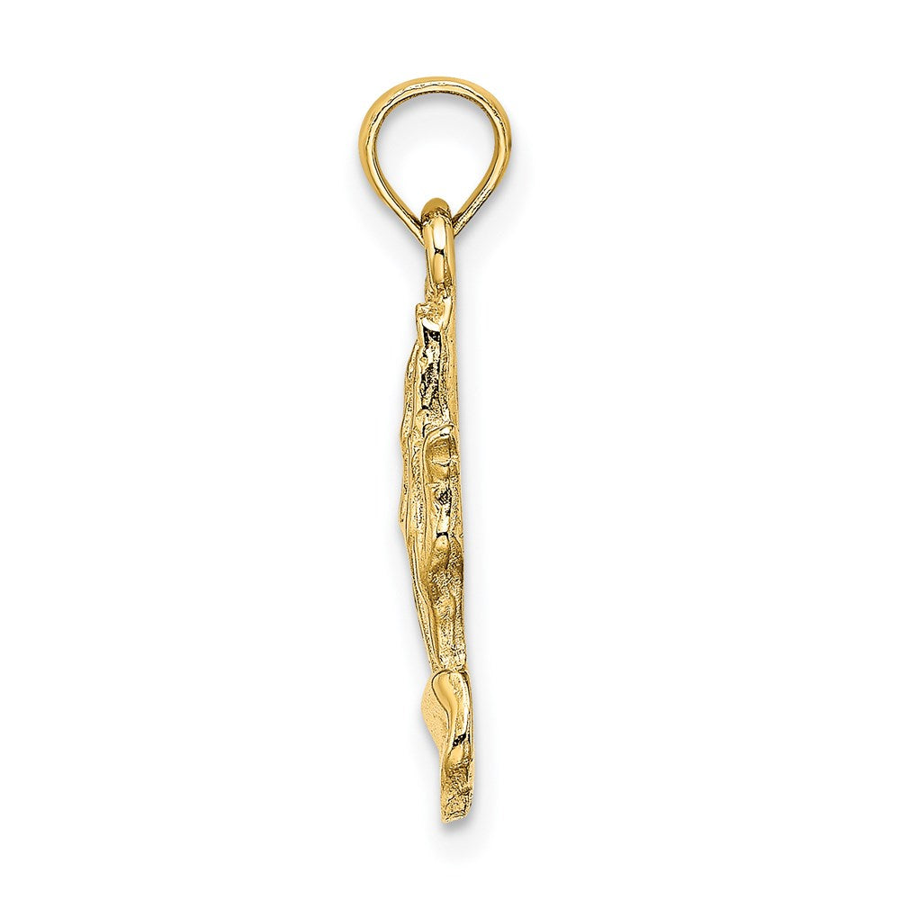 14K Gelbgold 2-D Betende-Hände-Charm