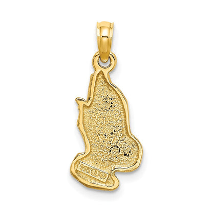 14K Gelbgold 2-D Betende-Hände-Charm
