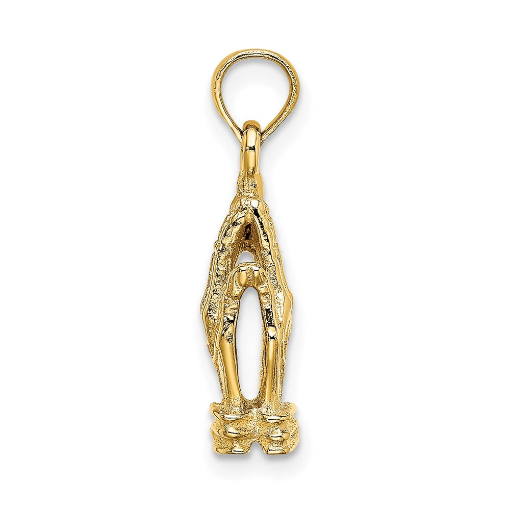 14K Gelbgold 3-D Betende-Hände-Charm