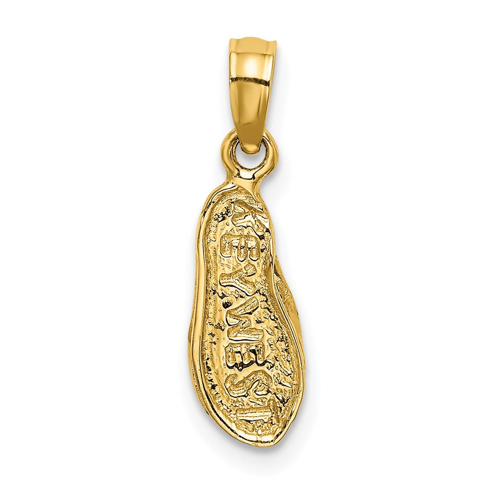 14K Gelbgold 3d Key West Flip Flop Charm