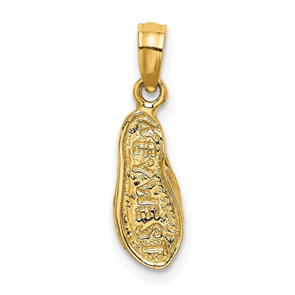 14K Gelbgold 3d Key West Flip Flop Charm