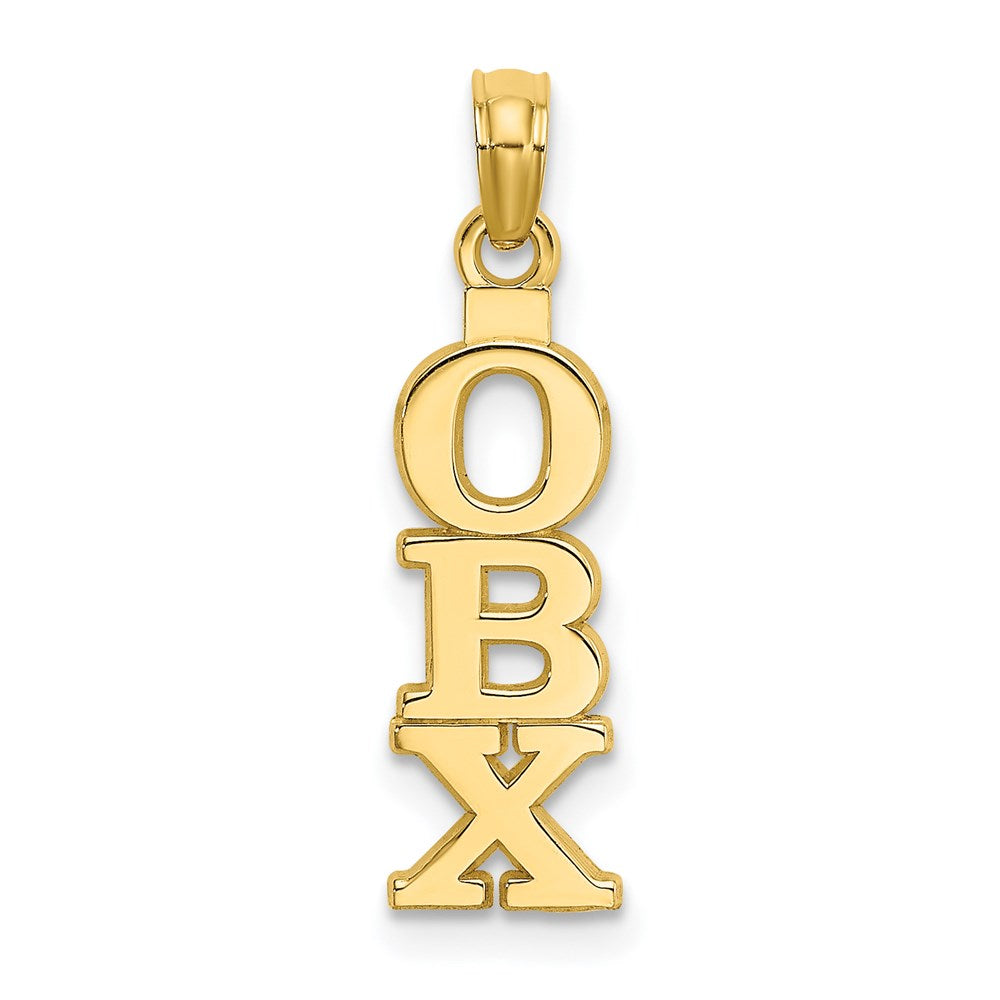 14K Gelbgold Poliert Obx (outer Banks) Vertikal Charm