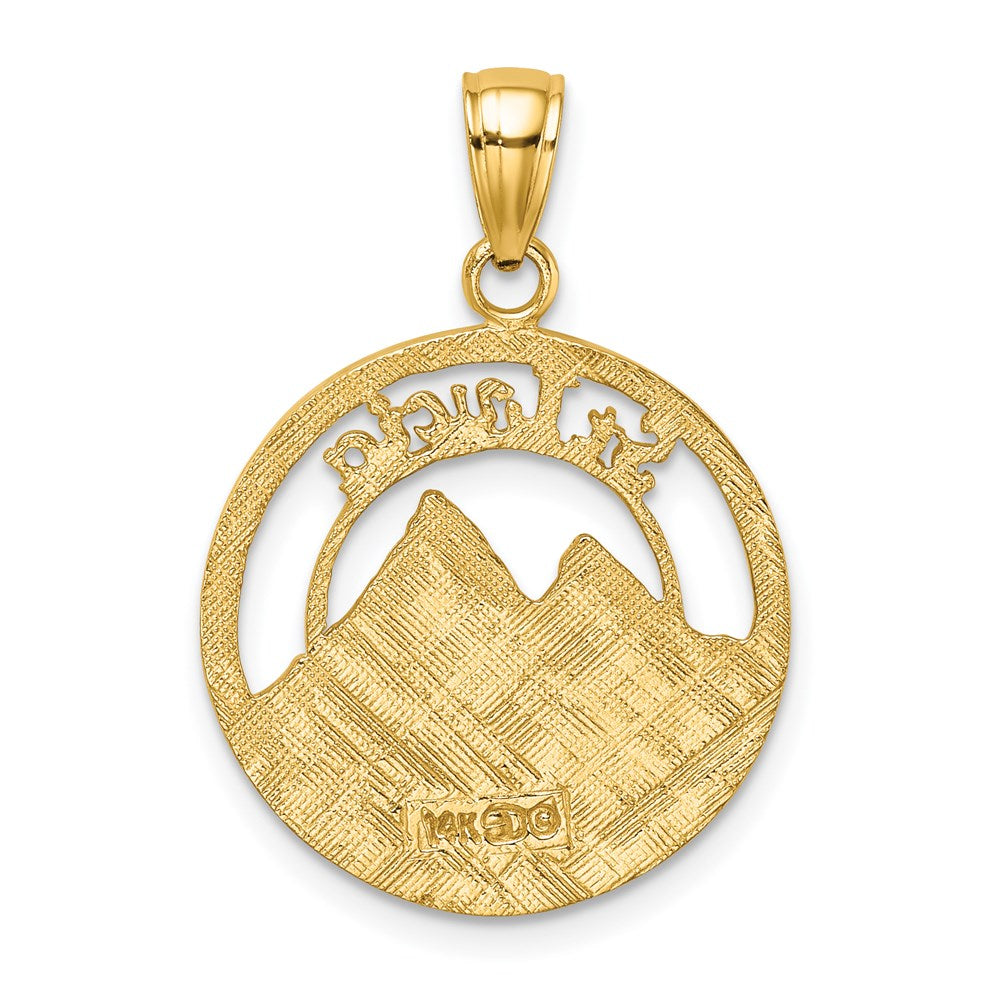 14K Gelbgold ST. LUCIA Twin Pitons Charm-Anhänger