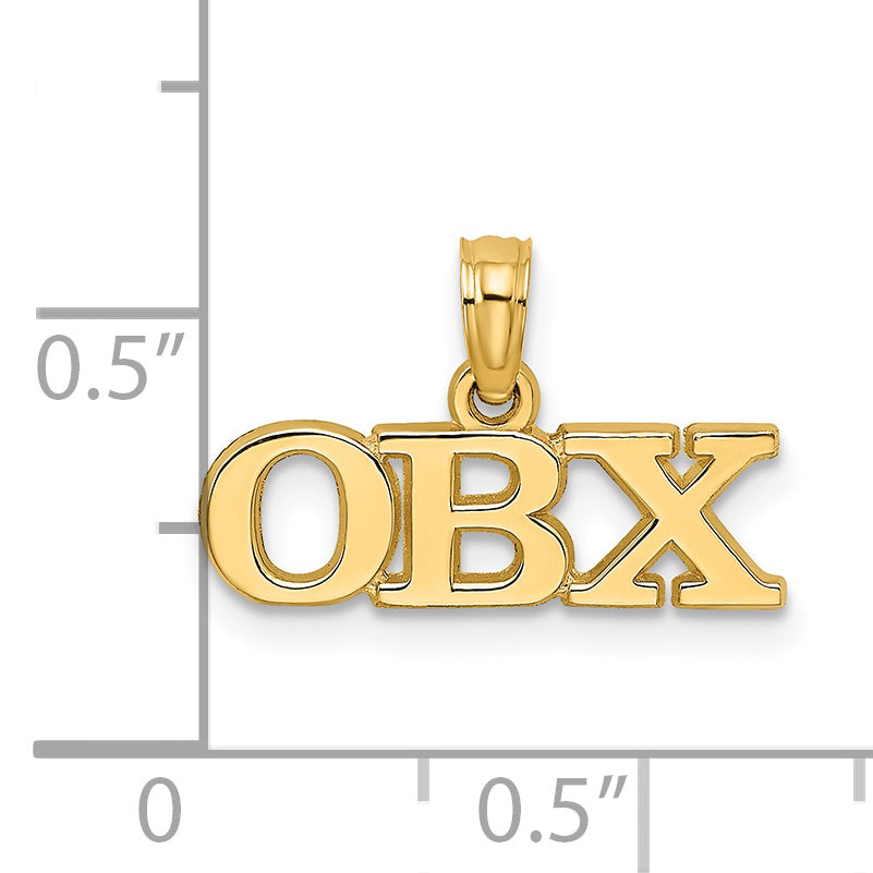 14K Gelbgold Poliert Obx Charm