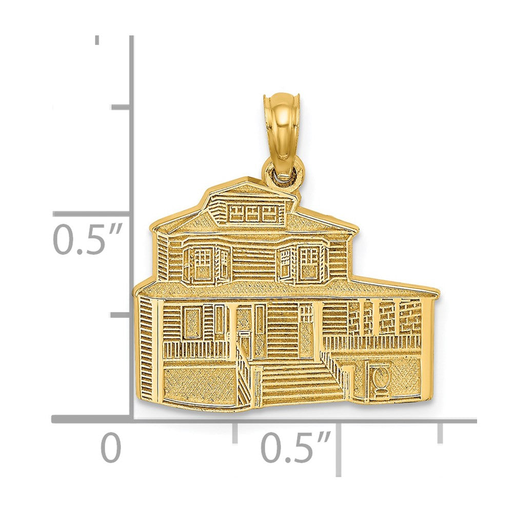 14K Gelbgold Charm "The MANSE BED and BREAKFAST - CAPE MAY NJ