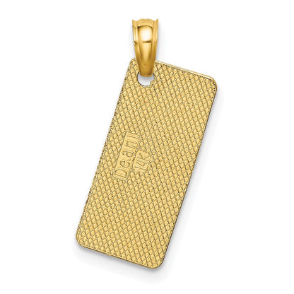 14K Gelbgold Strukturiert Avalon License Platte