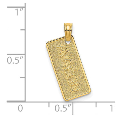 14K Gelbgold Strukturiert Avalon License Platte