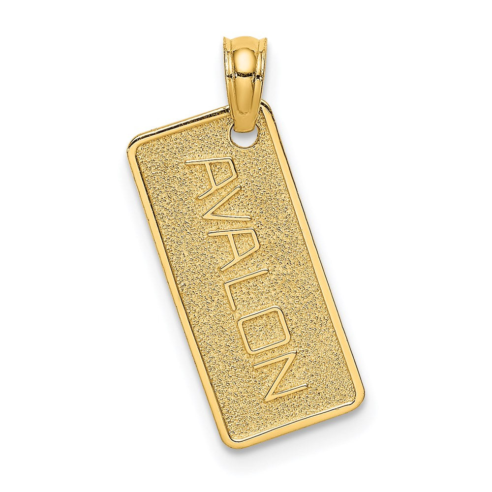 14K Gelbgold Strukturiert Avalon License Platte