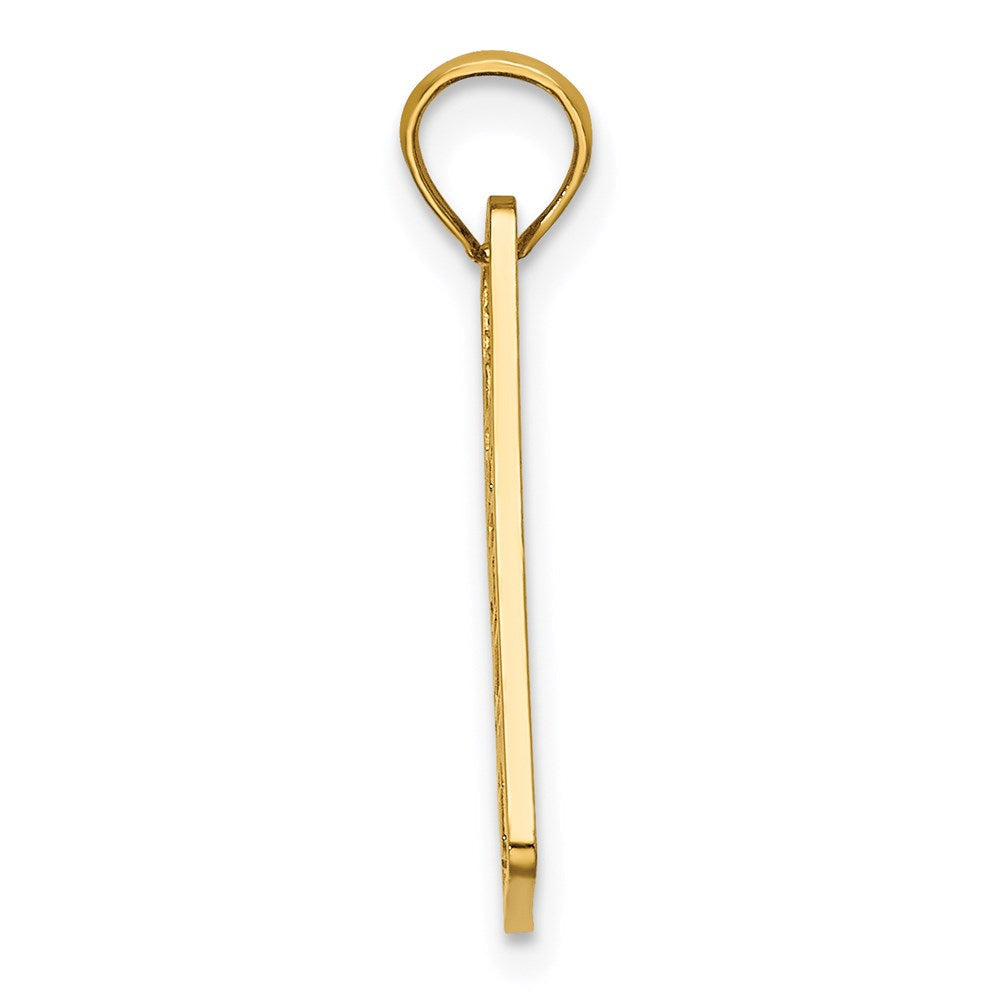14K Gelbgold Strukturiert Stein Harbor License Platte