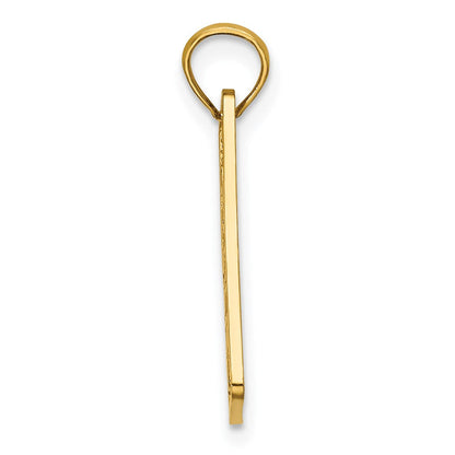 14K Gelbgold Strukturiert Stein Harbor License Platte
