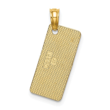 14K Gelbgold Strukturiert Stein Harbor License Platte