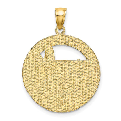 14K Gelbgold BOSTON Stadtbild-Charm, rund