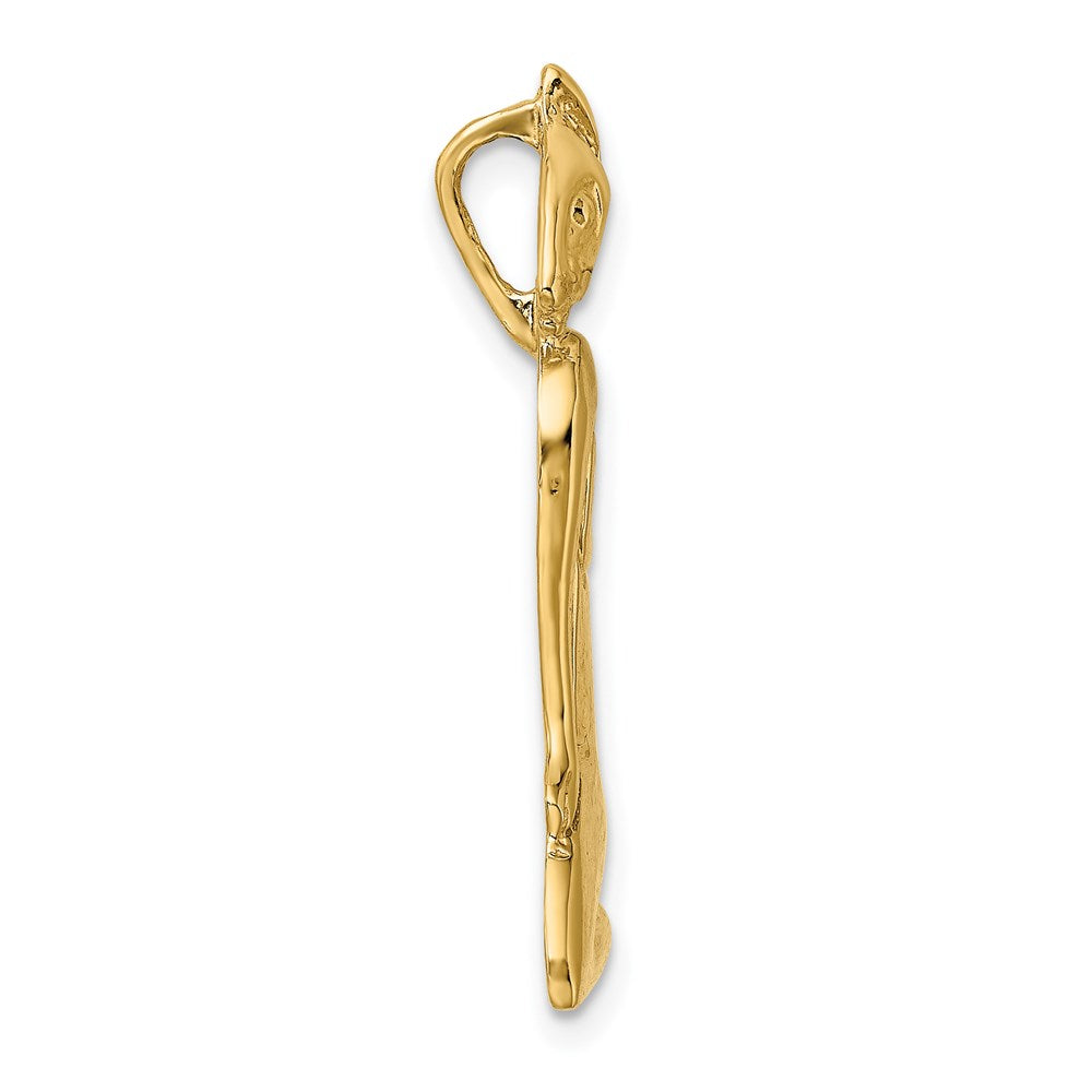 14K Gelbgold Marco Island Katze Anhänger