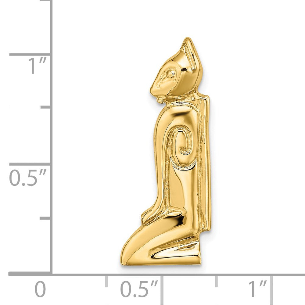 14K Gelbgold Marco Island Katze Anhänger